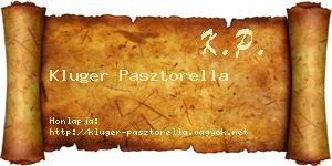 Kluger Pasztorella névjegykártya